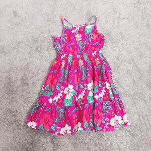 Indigo Girls Floral Midi Dress in Pink Size 10 11 Years Bohemian 100% Cotton